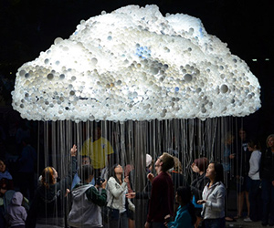 Interactive Cloud: 6,000 Light Bulbs